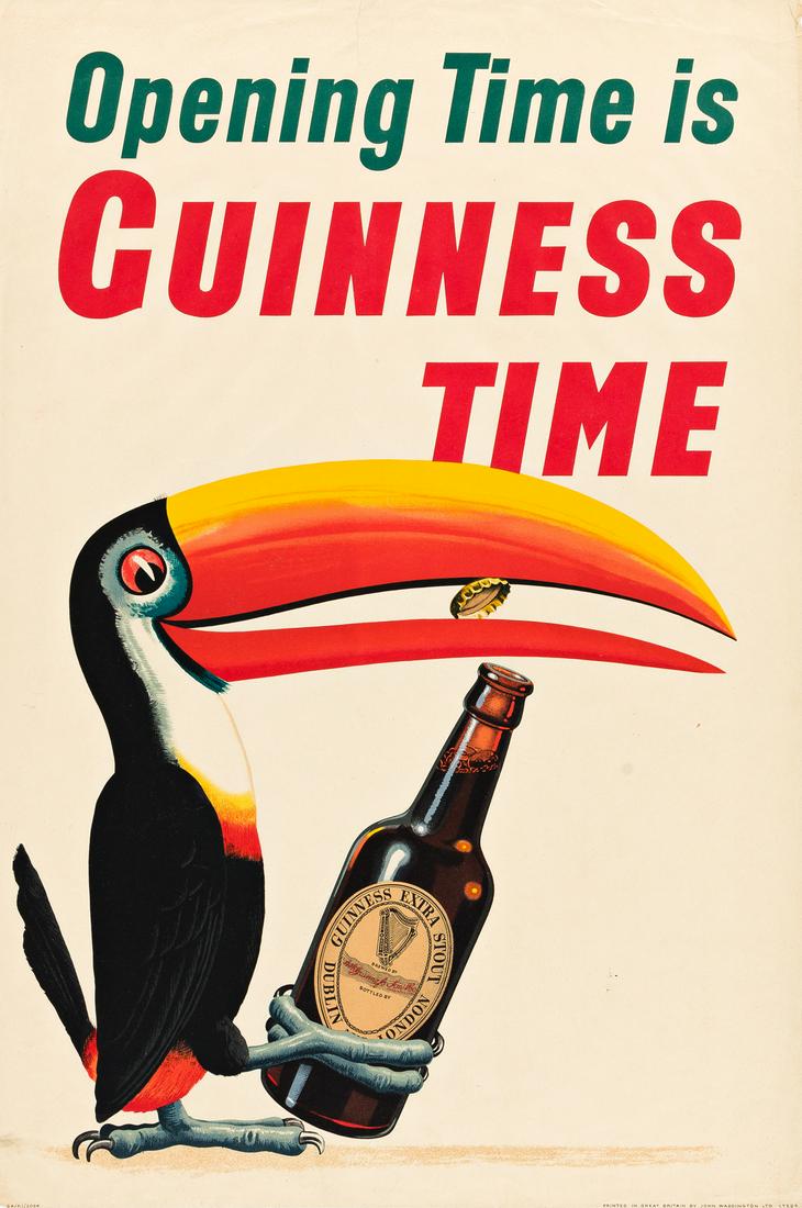 JOHN GILROY (1898-1985).  OPENING TIME IS GUINNESS (1 of 1)