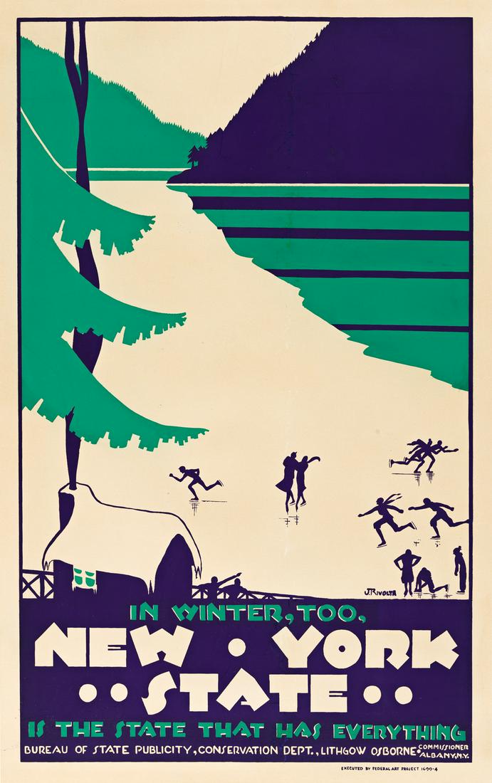 JACK RIVOLTA (1890-?).  IN WINTER, TOO, NEW YORK STATE. (1 of 1)