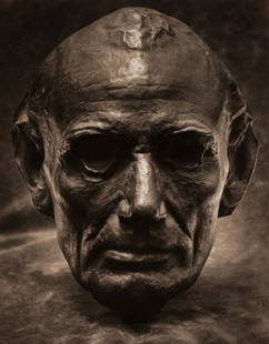 EDWARD STEICHEN (1879-1973) Life Mask of Abraham: EDWARD STEICHEN (1879-1973) Life Mask of Abraham Lincoln. Silver print, the image measuring 9x7 inches (23.2x18.1 cm.), the mount 10x8 inches (25.7x20.3 cm.), with Steichen's credit and title, in penc