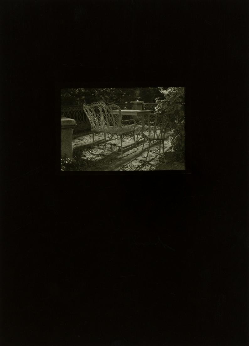 JOSEF SUDEK (1896-1976) Garden scene with chairs. (1 of 1)
