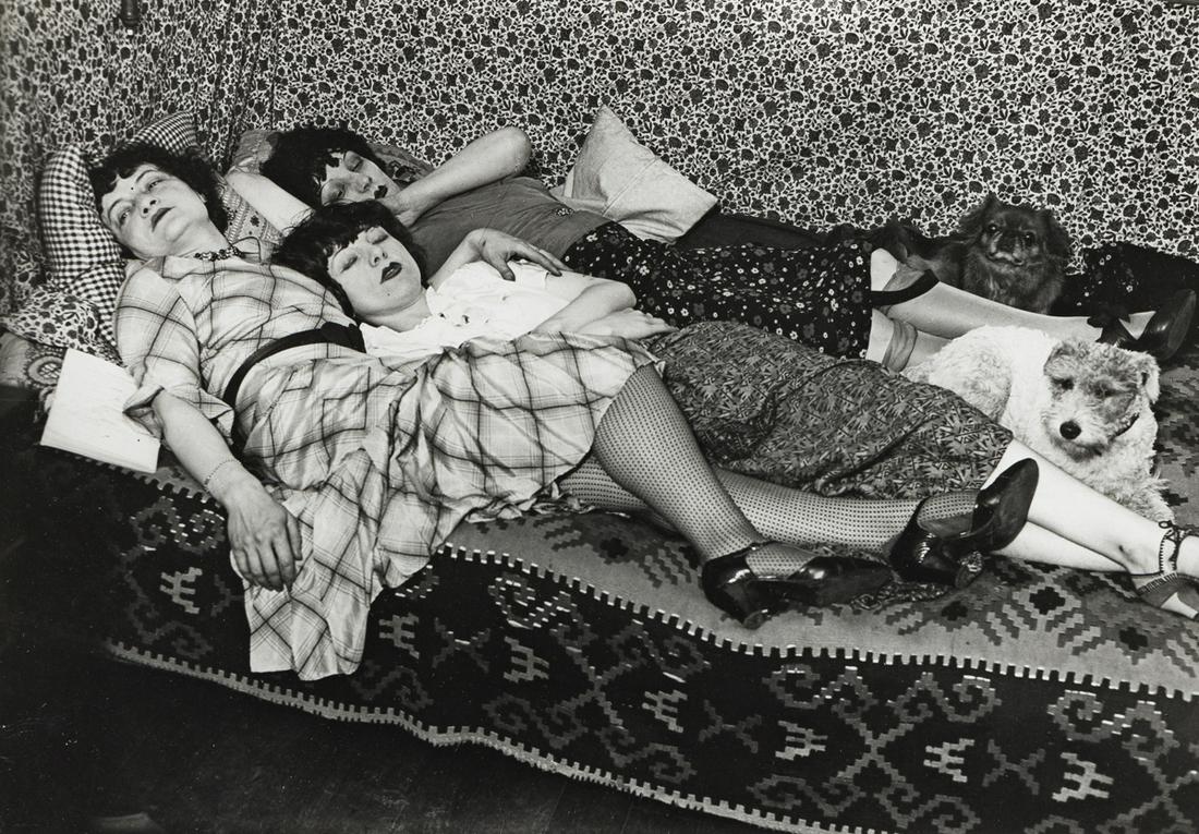 BRASSAÏ (1899-1984) Kiki (De Montparnasse) et ses: BRASSAÏ (1899-1984) Kiki (De Montparnasse) et ses Amies. Silver print, the image measuring 7x11 inches (20x28.9 cm.), the sheet 9x11¾ inches (23.2x29.8 cm.), with Brassaï's signature (f