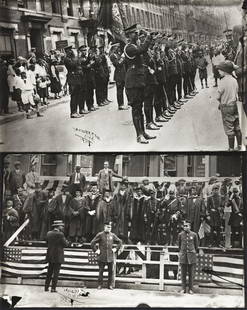 JAMES VANDERZEE (1886 - 1983) Marcus Garvey and Garvey: JAMES VANDERZEE (1886 - 1983) Marcus Garvey and Garvey Militia, Harlem. Silver print 1924. 247x196 mm; 9¾x7¾ inches. Signed, numbered VII and 70/75 in pencil on the mount. From Eighteen