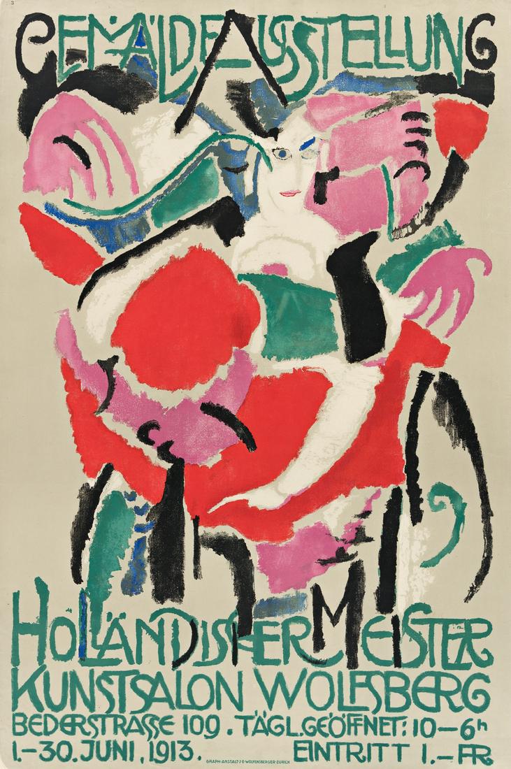 JAN SLUIJTERS (1881-1957). GEMÄLDE AUSSTELLUNG: JAN SLUIJTERS (1881-1957) GEMÄLDE AUSSTELLUNG HOLLÄNDISCHER MEISTER. 1913. 41¼x27¼ inches, 104¾x69¼ cm. J.E. Wolfensberger, Zurich. Condition B+: reattached loss at upper