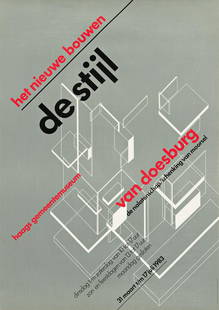 WIM CROUWEL (1928-2019). [ARCHITECTURE EXHIBITIONS].: WIM CROUWEL (1928-2019) [ARCHITECTURE EXHIBITIONS]. Group of three posters. Sizes vary, each approximately 31x22 inches, 78¾x55¾ cm. Condition varies, generally A. Group includes: De