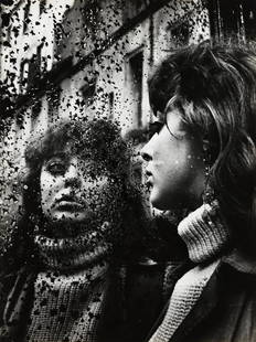 ED VAN DER ELSKEN (1925-1990) Vali Myers voor de: ED VAN DER ELSKEN (1925-1990) Vali Myers voor de spiegel, Saint Germain des Pres. Ferrotyped silver print, the image measuring 9½x7 inches (24.1x18.1 cm.) . 1951; printed 1960s Gifted by van der
