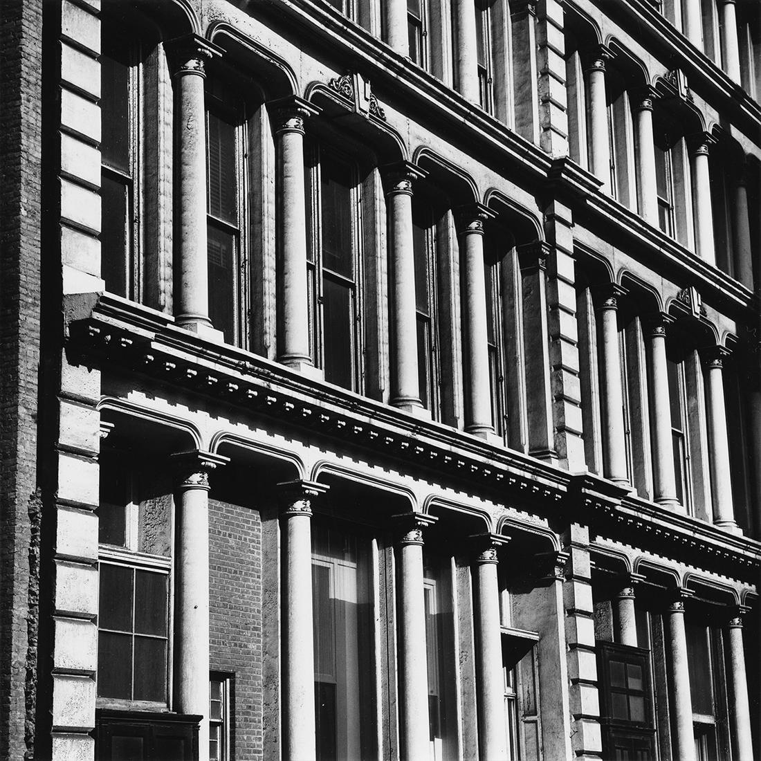 WALKER EVANS (1903-1975) Group of 4 photographs of: WALKER EVANS (1903-1975) Group of 4 photographs of cast iron façades in New York City. Silver prints, the images measuring 10½ inches (26.7 cm.) square, the sheets 14x11 inches (35.6x27.9 cm