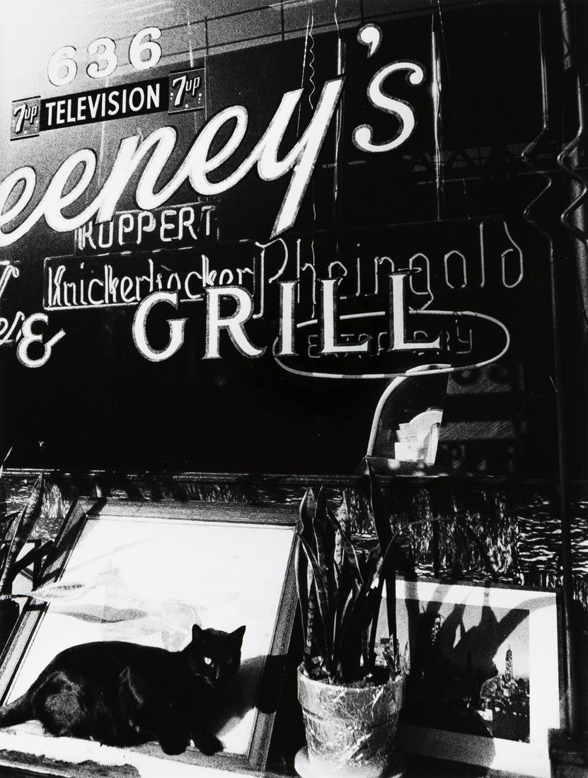 WILLIAM KLEIN (1928- ) Sweeney's, 3rd Avenue, from the: WILLIAM KLEIN (1928- ) Sweeney's, 3rd Avenue, from the New York portfolio. Silver print, the image measuring 12x9 inches (30.5x22.9 cm.) , the sheet 16x12 inches (40.6x30.5 cm.) , with Klein's signatu