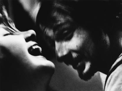 DAVE HEATH (1931-2016) Sheila and Arnie, Seven Arts: DAVE HEATH (1931-2016) Sheila and Arnie, Seven Arts Coffee Gallery, NYC. Silver print, the image measuring 7¼x9¾ inches (18.4x24.8 cm.) , the sheet slightly larger, with Heath's signature, i