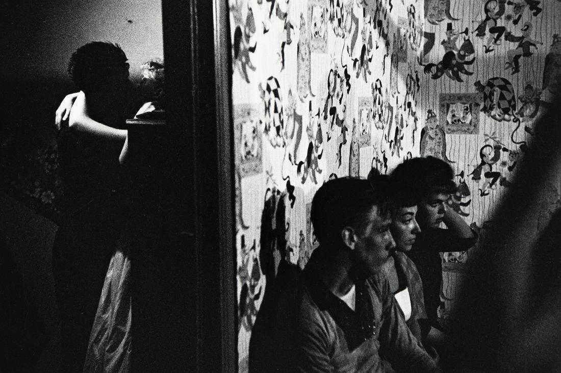 BRUCE DAVIDSON (1933- ) Brooklyn Gang.: BRUCE DAVIDSON (1933- ) Brooklyn Gang. Silver print, the image measuring 8½x12 inches (21.6x32 cm.) , the sheet 11x14 inches (27.9x35.6 cm.) , with Davidson's signature, in pencil, on verso; acco