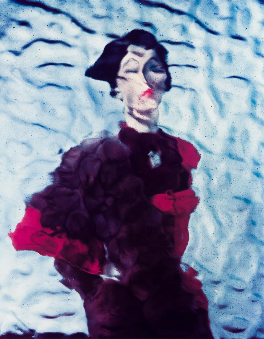 (ERWIN BLUMENFELD) (1897-1969) Water Effect, Cover: (ERWIN BLUMENFELD) (1897-1969) Water Effect, Cover Study, New York. Dye transfer print, the image measuring 12x9 inches (32.1x25.1 cm.) , the sheet 19x15½ inches (48.3x39.4 cm.) , with the Estate