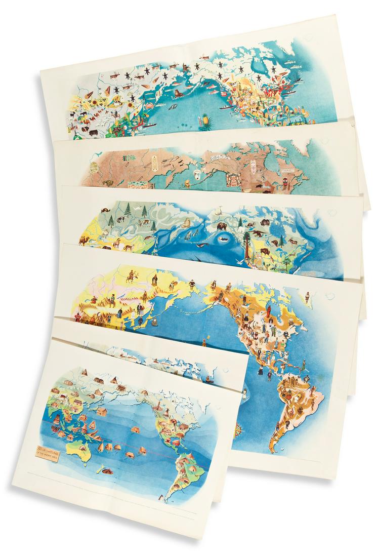 (PICTORIAL MAPS.) Miguel Covarrubias. Pageant of the (1 of 1)