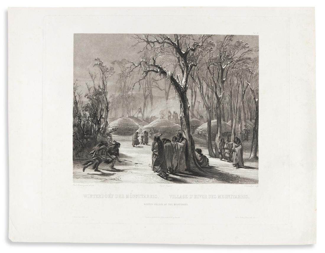 (NATIVE AMERICANS.) Karl Bodmer. Winter Village of the (1 of 1)