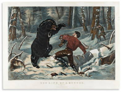 CURRIER & IVES; after A.F. Tait. Life of a Hunter. "A