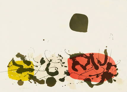 ADOLPH GOTTLIEB Germination #2.: ADOLPH GOTTLIEB Germination #2. Color lithograph on Arches, 1969. 560x760 mm; 22x30 inches (sheet), full margins. Signed, dated and numbered 53/65 in pencil, lower margin. Published by Marlborough