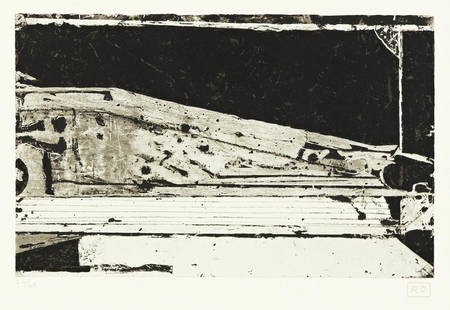 RICHARD DIEBENKORN Untitled #3.: RICHARD DIEBENKORN Untitled #3. Lithograph on Hahnemühle German etching paper, 1993. 175x280 mm; 7x11 inches, full margins. With the artist's estate ink stamp and numbered 25/68 in pencil,