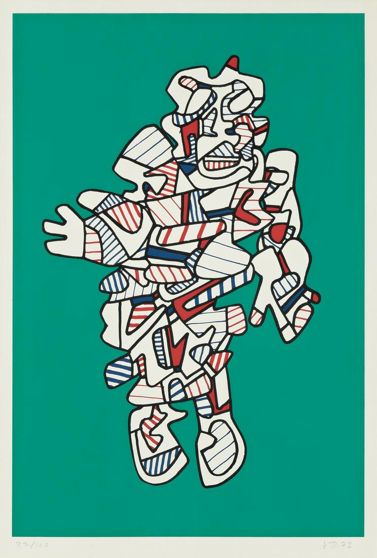 JEAN DUBUFFET Protestator (Green). (1 of 1)