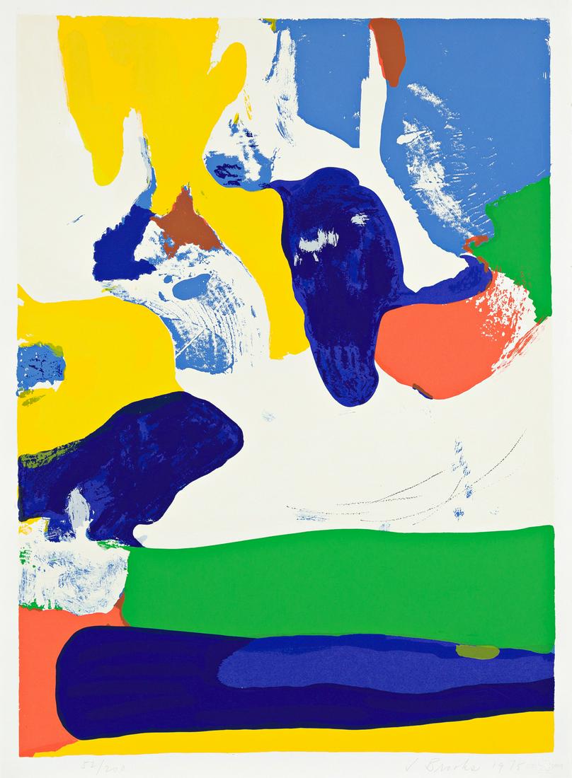 JAMES BROOKS Concord.: JAMES BROOKS Concord. Color screenprint on wove paper, 1975. 715x520 mm; 28¼x20 inches, full margins. Signed, dated and numbered 50/200 in pencil, lower margin. Printed by Styria Studio, New York