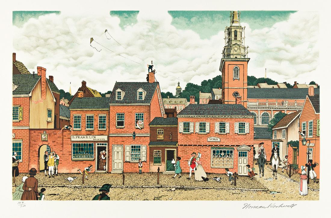 ROCKWELL, NORMAN. Poor Richard's Almanack, Seven Signed (1 of 3)