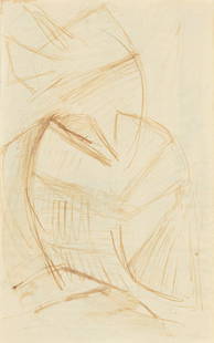 MORGAN RUSSELL Study for "Synchromy, in Blue-Violet.": MORGAN RUSSELL Study for "Synchromy, in Blue-Violet." Pen and ink on cream wove paper, circa 1913. 155x100 mm; 6x4 inches. With a pencil study, verso.Exhibited "Morgan Russell: The Origins of a Modern