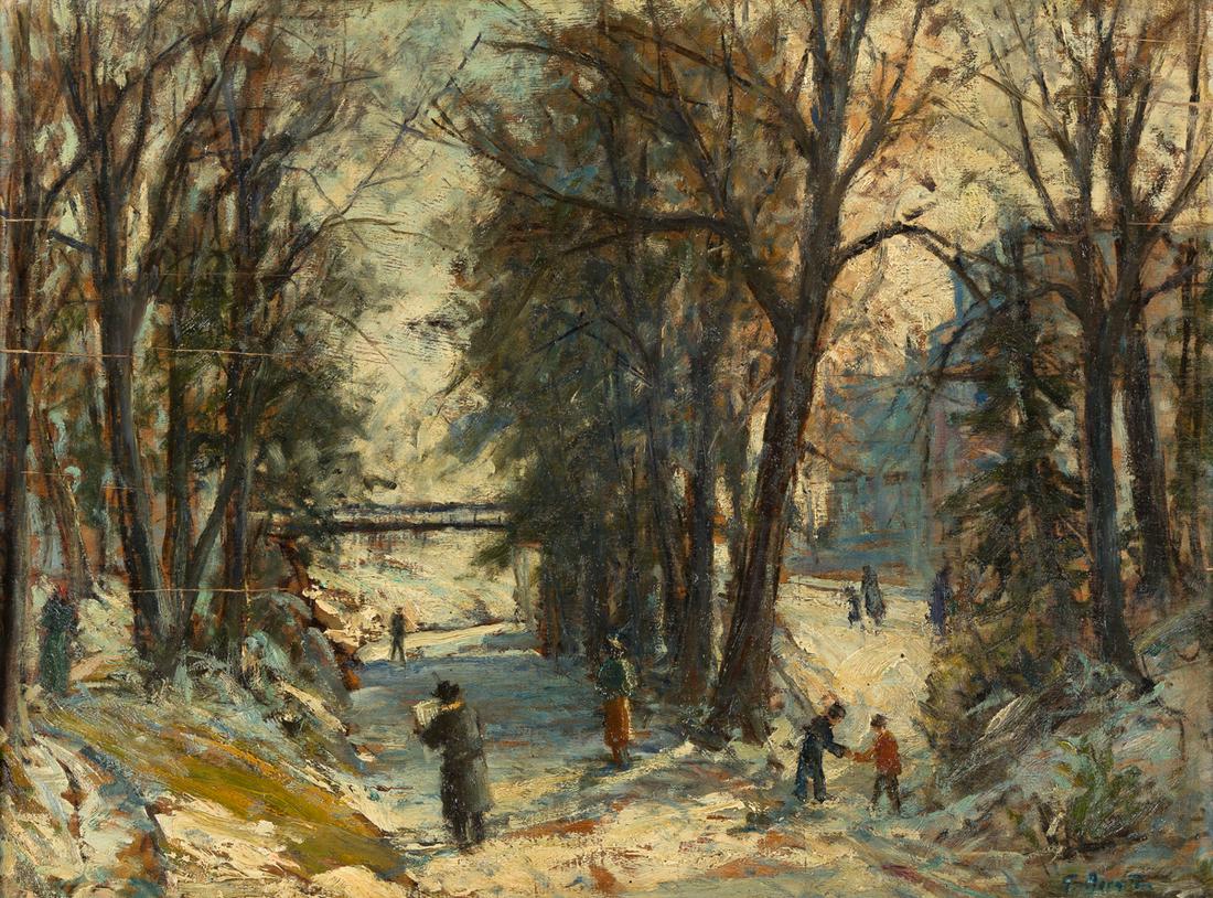 THERESA BERNSTEIN Snowy Path, Central Park. (1 of 2)