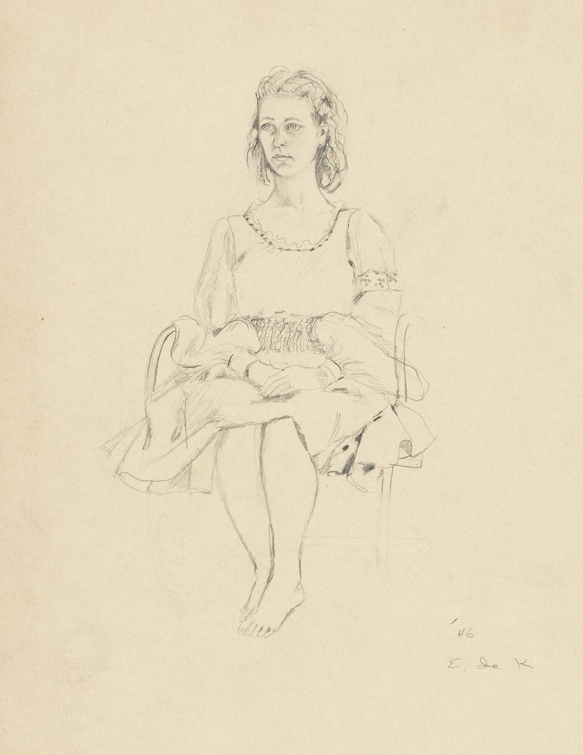 ELAINE DE KOONING Portrait of a Seated Woman. (1 of 1)