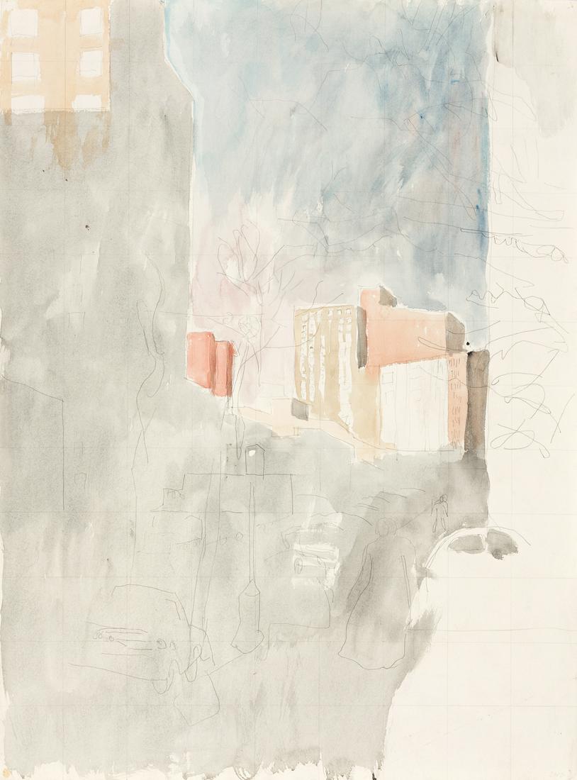 FAIRFIELD PORTER Group of 5 city scenes. (1 of 5)