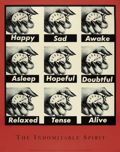 Poster. BARBARA KRUGER THE INDOMITABLE SPIRIT.