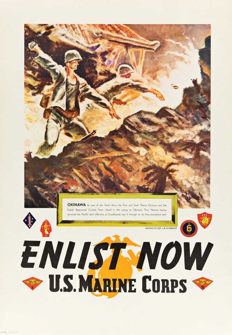 J.R. MCDERMOTT (1919-1977).  ENLIST NOW / U.S. MARINE (1 of 1)