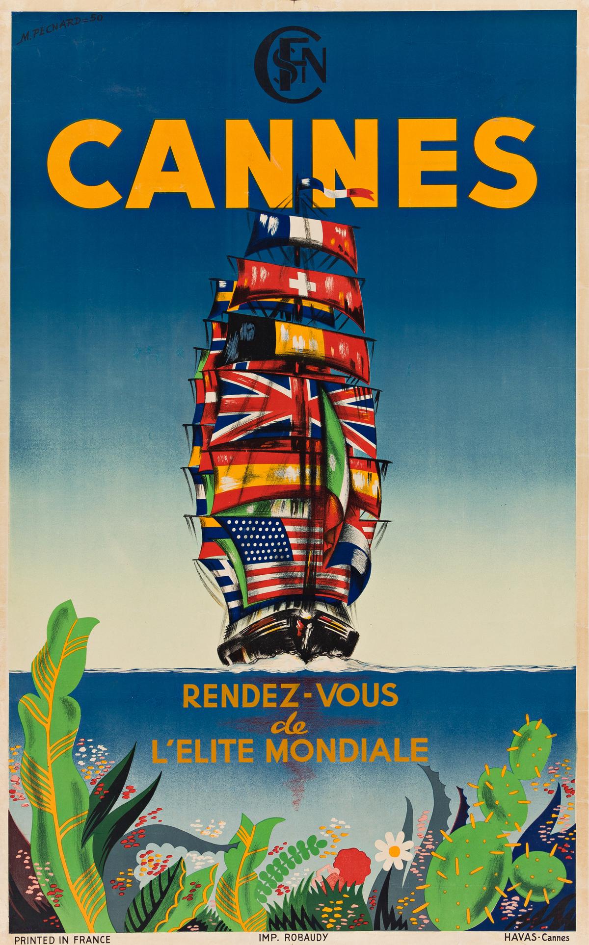 VARIOUS ARTISTS.  CANNES. Two posters. Each (1 of 2)