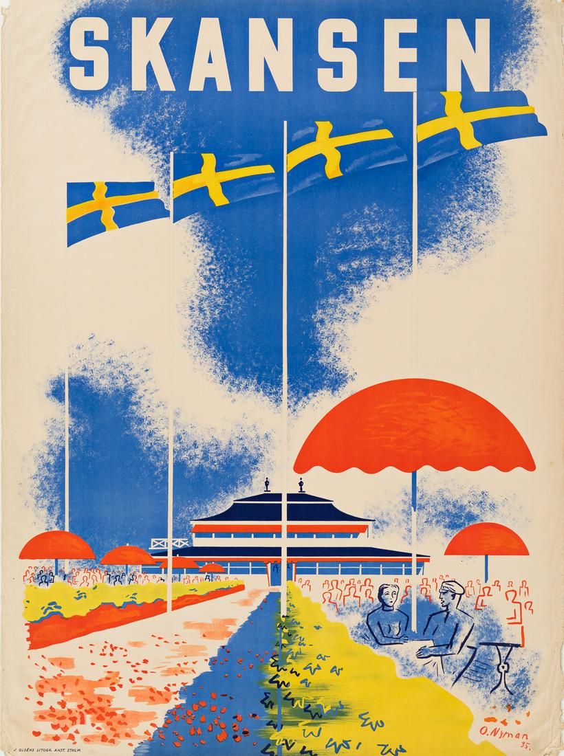 OLLE NYMAN (1909-1999).  SKANSEN. 1935. 37x27¼ (1 of 1)