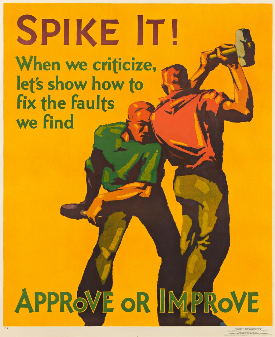 DESIGNER UNKNOWN.  SPIKE IT! / APPROVE OR IMPROVE. (1 of 1)