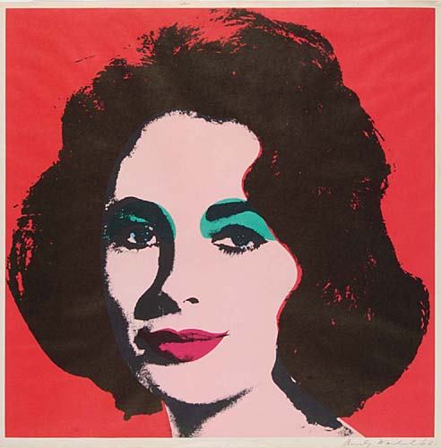 ANDY WARHOL Liz.: ANDY WARHOL Liz. Offset color lithograph on cream wove paper, 1964. 558x558 mm; 22x22 inches, small (full ?) margins. Edition of approximately 300. Signed and dated "1967" in ink, lower right. Printed