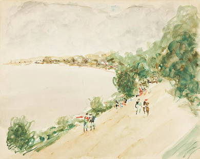 ARNOLD FRIEDMAN (1879-1946) Three watercolors.: ARNOLD FRIEDMAN (1879-1946) Three watercolors. Flushing Bay I * Flushing Bay II. Circa 1936 * Afternoon, New York. Circa 1938. Each 267x362 mm; 11&#188;x14&#188; inches. Each dated and inscribed "Orig