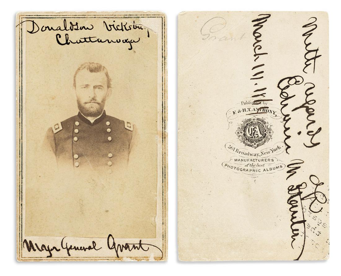 (CIVIL WAR.) Carte-de-visite portrait of newly (1 of 3)
