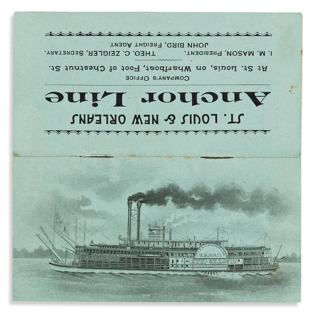 (MISSISSIPPI RIVER.) Brochure for the steamboats of the - Sep 30, 2021 ...