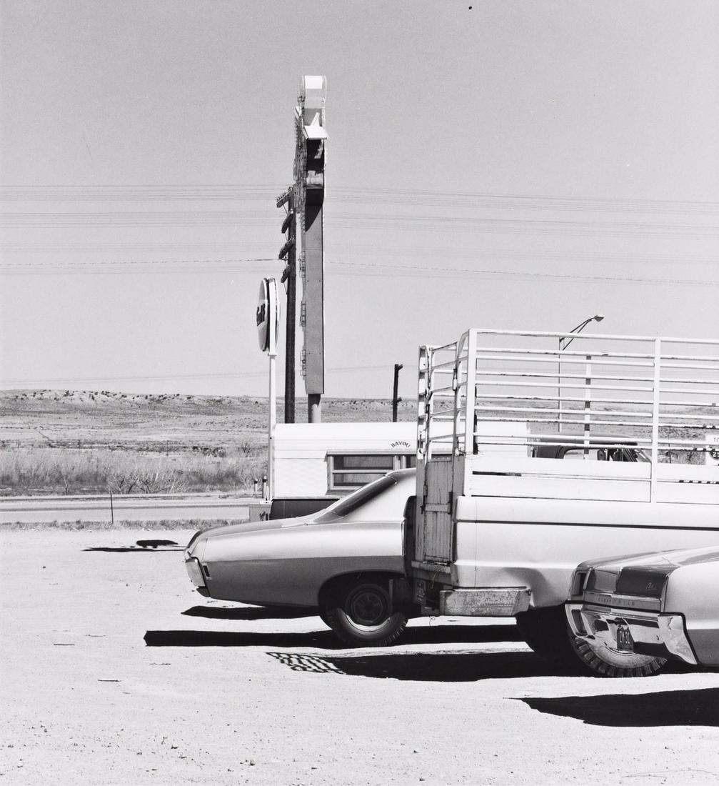 ROBERT ADAMS (1937- ) Eden, Colorado.: ROBERT ADAMS (1937- )Eden, Colorado. Silver print, the image measuring 6x5½ inches (15.2x14 cm.), the sheet 8x10 inches (20.3x25.4 cm.), with Adams' signature, title, and dates, in pencil, on v