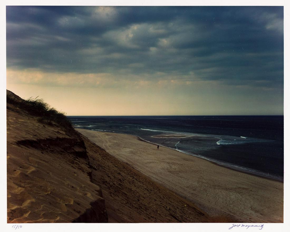 JOEL MEYEROWITZ (1938- ) Longnook Beach.: JOEL MEYEROWITZ (1938- )Longnook Beach. Dye transfer print, the image measuring 10x14 inches (27.6x35.6 cm.), the sheet 13¾x16¾ inches (34.9x42.5 cm.), with Meyerowitz's signature and ed
