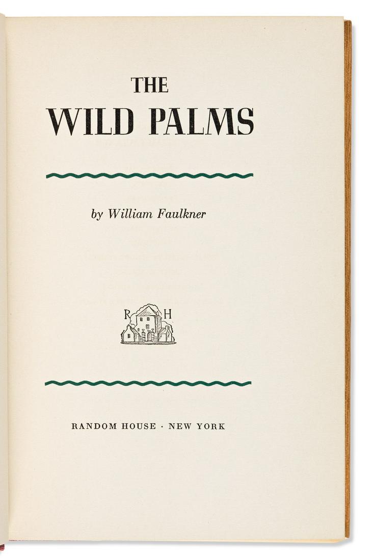 FAULKNER, WILLIAM. The Wild Palms. (1 of 1)