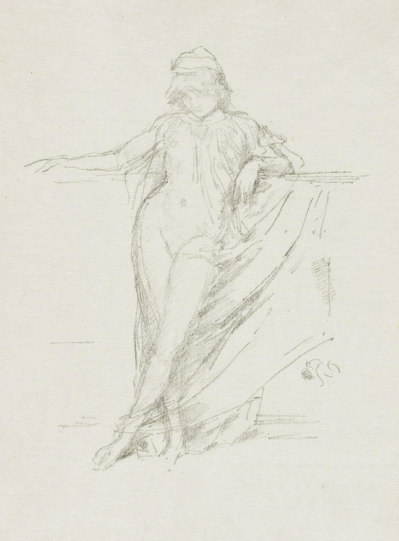 JAMES A. M. WHISTLER Little Draped Figure, Leaning. (1 of 1)