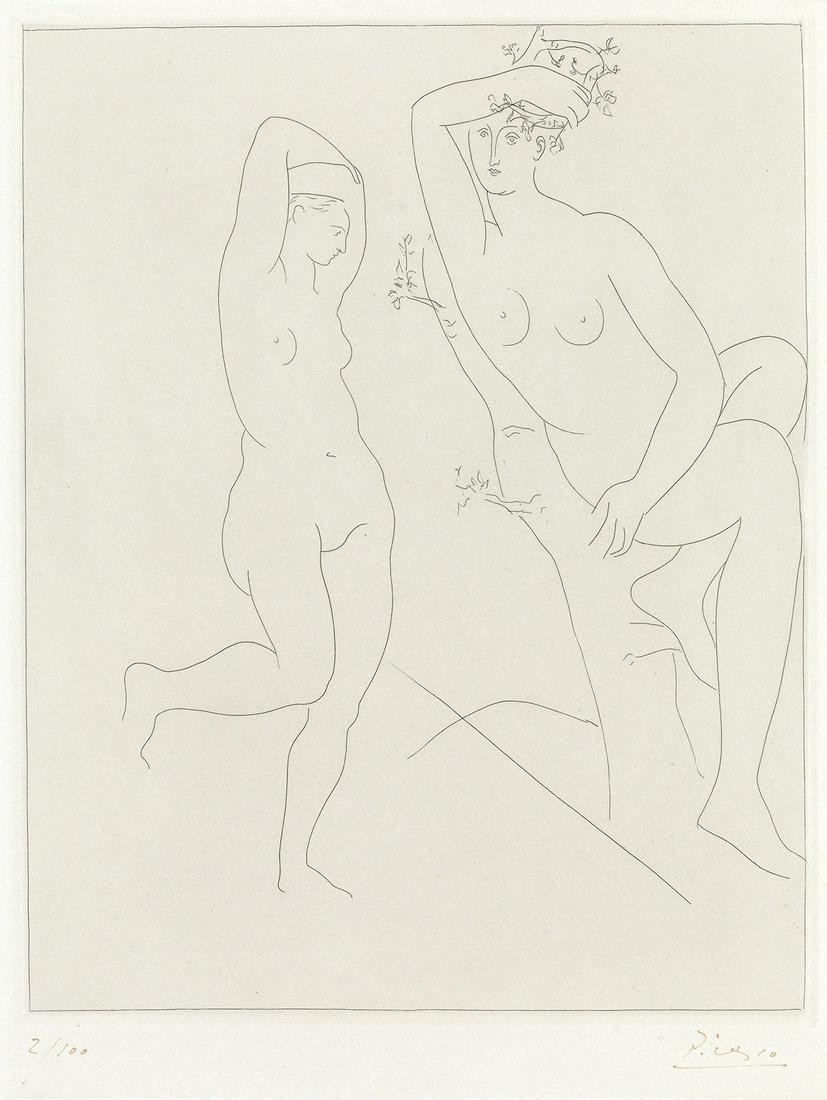 PABLO PICASSO Deux Femmes nues dans un Arbre. (1 of 1)