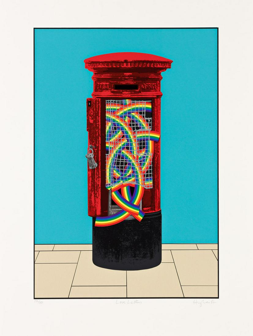 PATRICK HUGHES Three color screenprints.: PATRICK HUGHES Three color screenprints. Steps and Ladders, 1981. Signed, titled, dated and numbered 140/200 in pencil, lower margin * Crash Landing, 1981. Signed, titled, dated and numbered 151/200 i