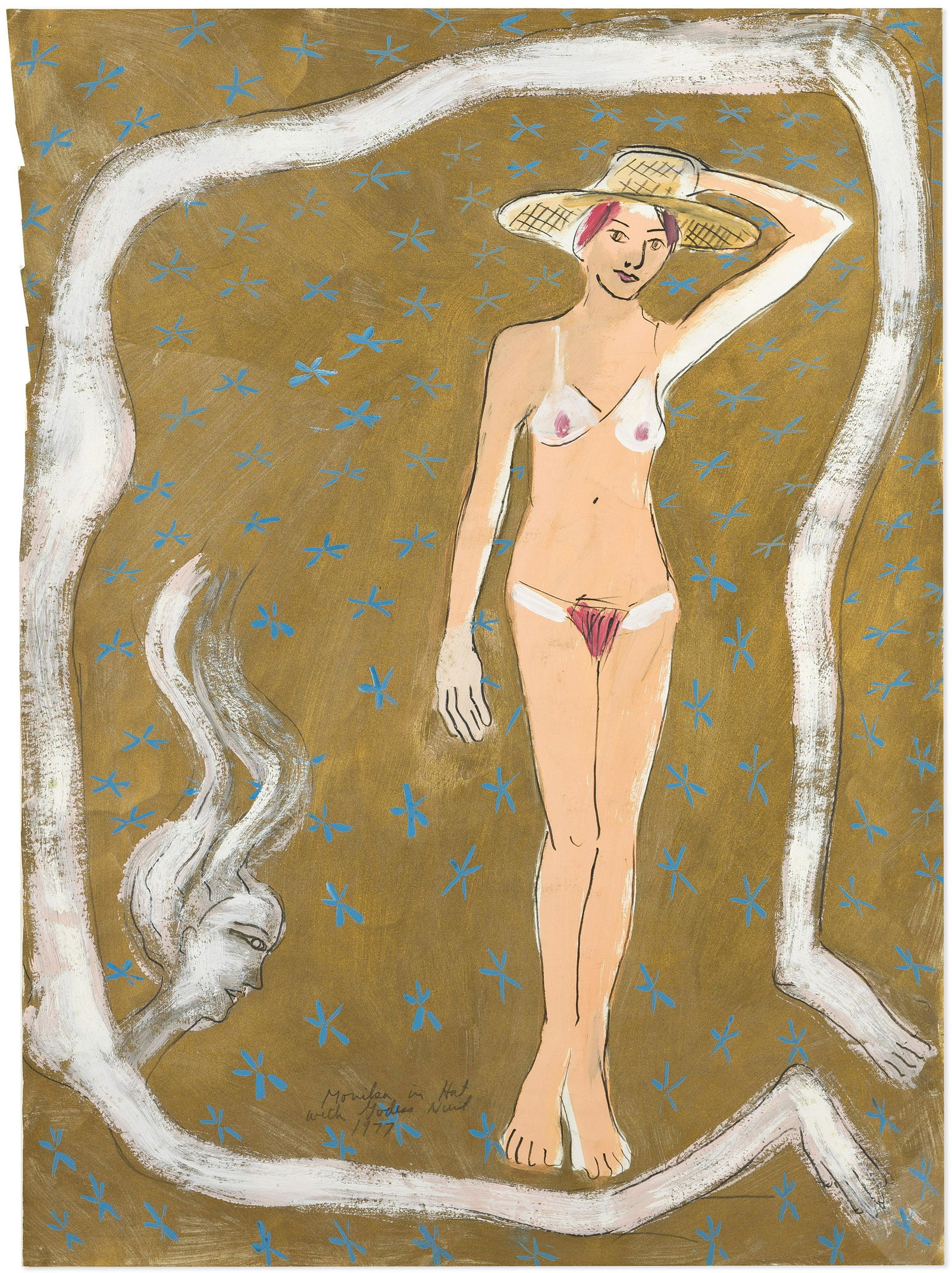 JOAN BROWN Monika in Hat with Goddess Nuit. (1 of 1)