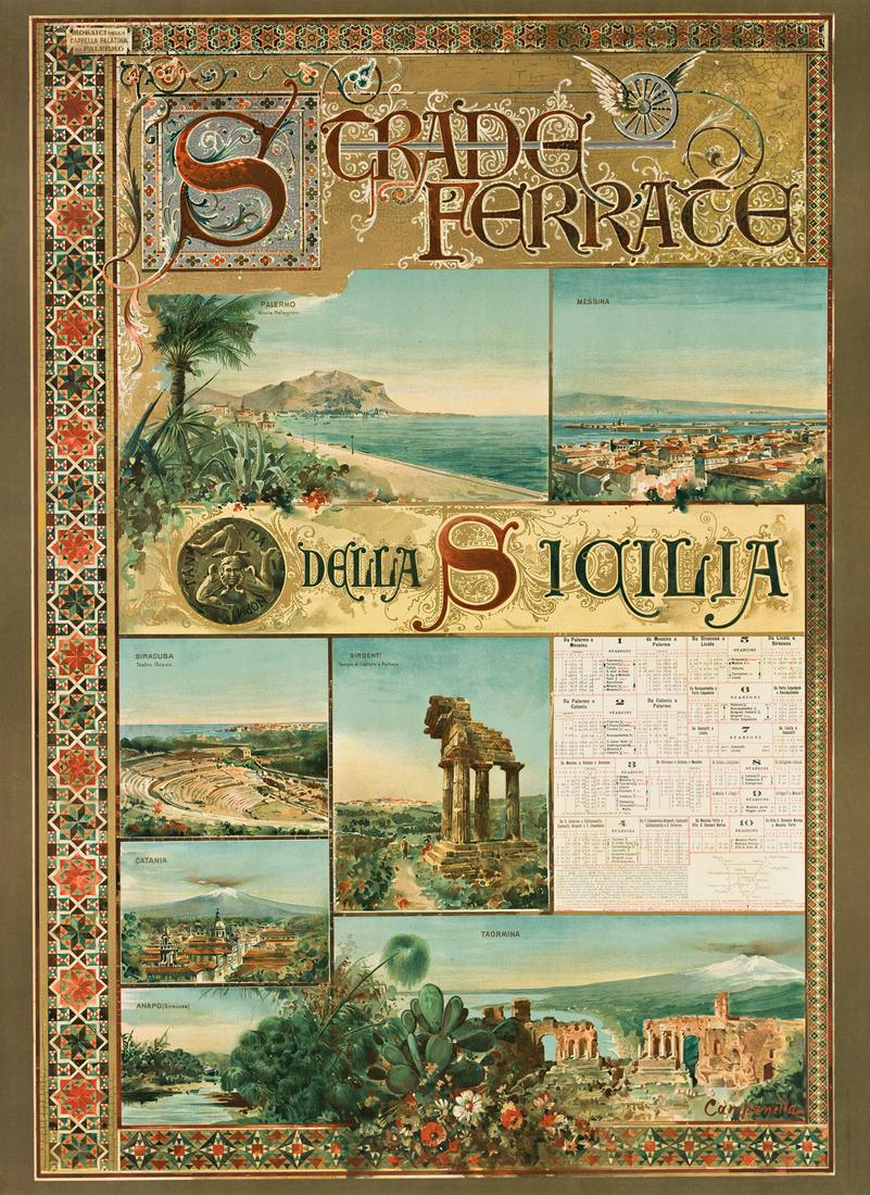 DESIGNER UNKNOWN.  STRADE FERACCE DELLA SICILIA. Circa (1 of 1)