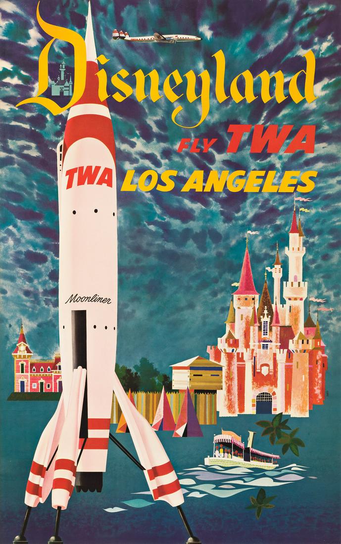 DAVID KLEIN (1918-2005).  DISNEYLAND / FLY TWA LOS (1 of 1)