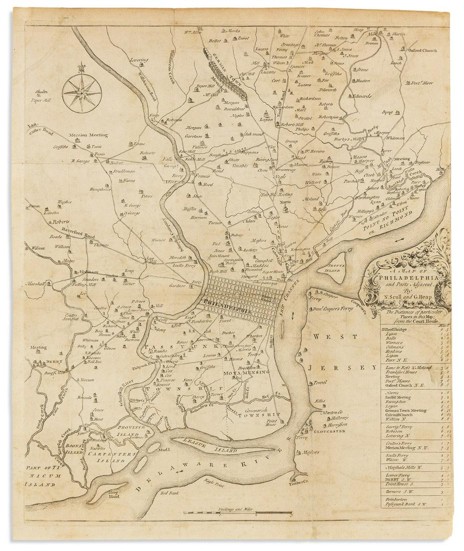 (PHILADELPHIA.) Nicholas Scull; and George Heap. A Map (1 of 1)
