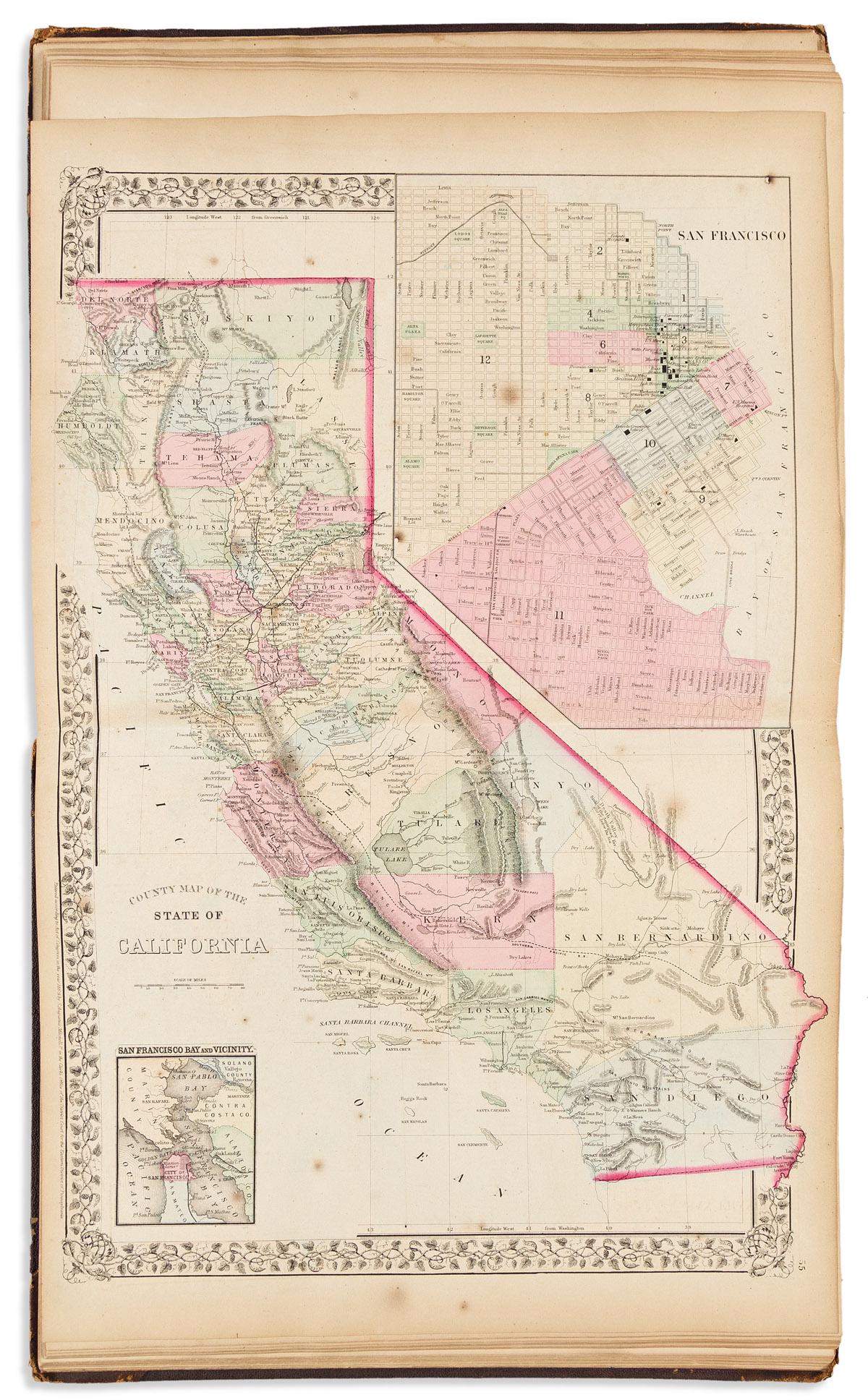 MITCHELL, SAMUEL AUGUSTUS. Mitchell's New General Atlas (1 of 2)