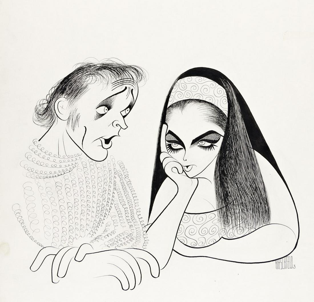 AL HIRSCHFELD (1903-2003) "Mr. and Mrs. Richard (1 of 2)