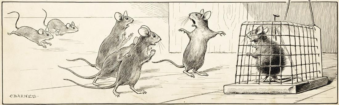 CULMER BARNES (1874-1936) "'Hey! Fellers! Jimmie's (1 of 2)