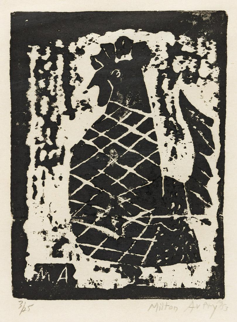 MILTON AVERY (1885-1965) Rooster. (1 of 1)