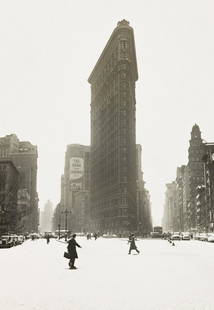 RUDY BURCKHARDT (1914-1999) Broadway and Fifth Avenue.: RUDY BURCKHARDT (1914-1999) Broadway and Fifth Avenue. Silver print, the image measuring 9¼x6 inches (23.5x16.2 cm.), the sheet slightly larger, with Burckhardt's signature, title, and date, in p